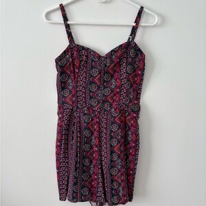 Hollister Patterned Sleeveless Romper